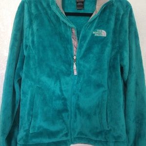 Fleece The North Face Zip-Up Jacket. Teal
